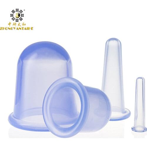 Natural silicone Rubber Cup Therapy Cup jars Acupunture Vacuum cans suction cups vacuum jars