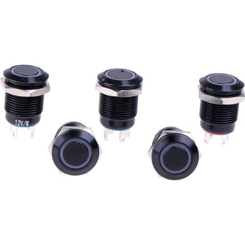 1pc Hot New 12mm Power Light Metal Push Button Momentary Switch Waterproof Latching Switches