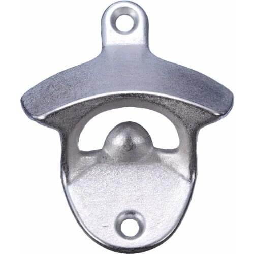 1pc Silver Wall Mounted Beer Wine Bottle Cap Catcher Bar Mountable Metal Opener Home Kitchen Party Supplies