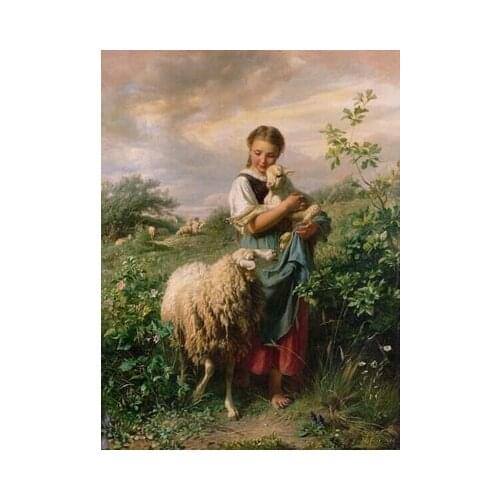 14/16/18/27/28 The Shepherdess - Counted Cross Stitch Kits - DIY Handmade Needlework for Embroidery Cross Stitch Sets DMC Color