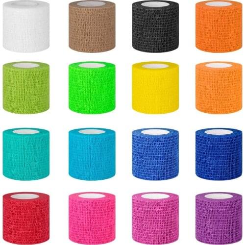 24 Pieces Elastic Bandage Tapes Athletic Tape Elastoplast Sports Recovery Strapping Gym Waterproof Muscle Relief Finger Ankle