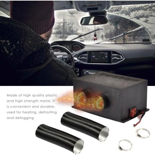 500W 12V/24V Double Hole Car Heater Frost Removing Warming Defrost Water Heater Car Interior Accessories