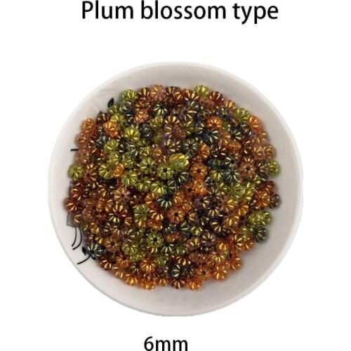 6-12mm Peach Heart Plum Blossom Double Hole Imitation Pearl Clothing Decoration Accessories Jewelry Bracelet ABS Loose Beads