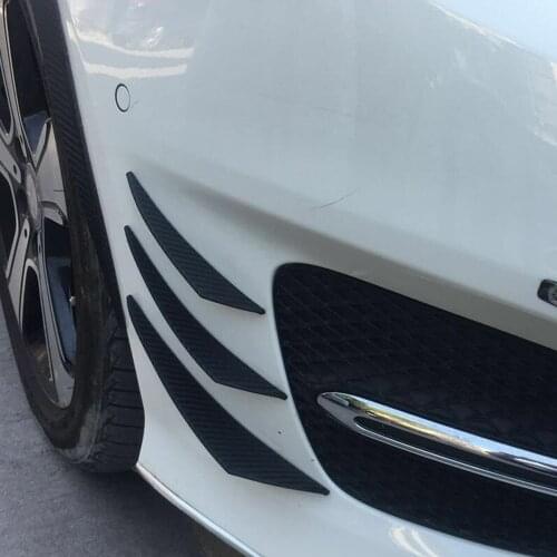 6PC Universal Carbon Fiber Look Front Bumper Fin Splitter Spoiler Canard ValenceCar Spoiler Auto Accessories