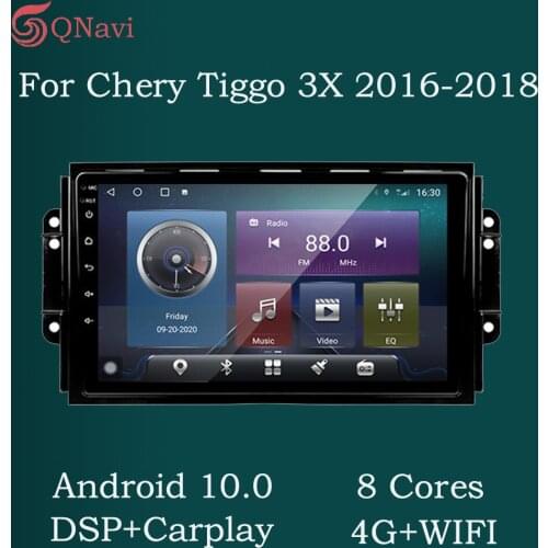 QNavi Car Radio For Chery Tiggo 3X 2016 2017 2018 Android 10.0 6GB+128GB Mirror Link Steering Wheel Controls Split 3 Screen TMPS