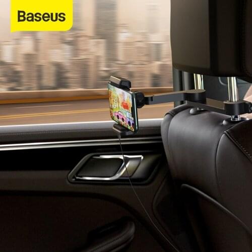 Baseus 15W Wireless Car Charger Backset Phone Holder Quick Charger Mount Holder Fast Charging 2 In 1 Charging Phone Holder