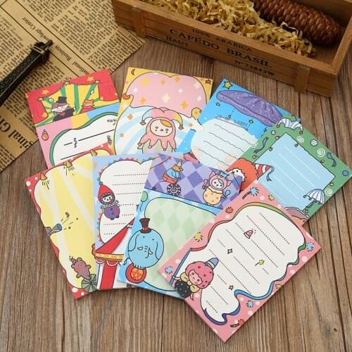 Wholesale Creative And Convenient Message Paper Crazy Circus Memo Pads Sheets Cute School Supplies Sticky Notes Notepad 50 Page