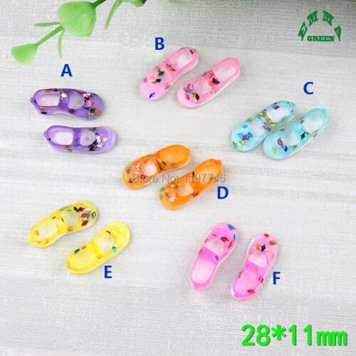 Beads Slime Charm Baby Girl Shoes Cabochon 10pcs 28mm shoes pattern flatback Resin Cabochons Embellishments Scrapbook Craft DIY