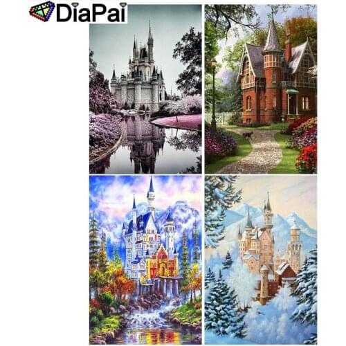 DIAPAI 100% Full Square/Round Drill 5D DIY Diamond Painting "Castle building landscape" 3D Embroidery Cross Stitch Home Decor