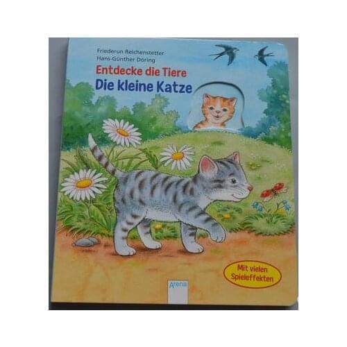 Parent child kids baby German learning story reading lovely picture pocket cardboard book Age 1 and up