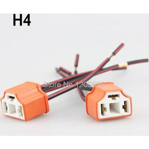H4 9003 HB2 Ceramic Wire Harness Sockets for Car Headlight Fog Light