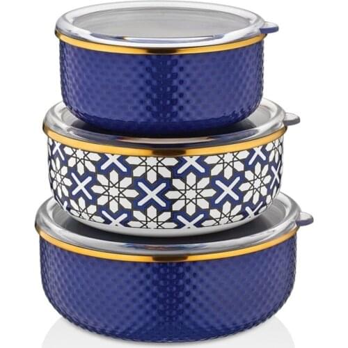Kitchen utensil blue storage set Glaze Storage Container Seti-77291-lac01