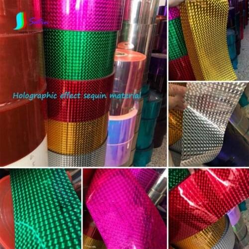 Sequin Sheet Sequins Raw Material Holographic effect PVC Spangles Arbitrary Cut For DIY Handcraft Wedding Decoration A0078L