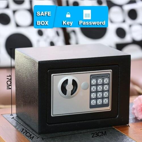 Safe Box Small Household Mini Steel Safes Password / key Security Box Cash Jewelry Money Bank Festival Gift