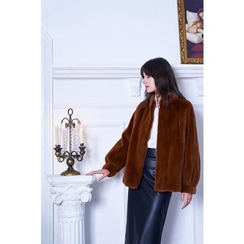 Ms RMM fur retro mink coat import purple mark velvet smoking all the mink collar long-sleeved mink