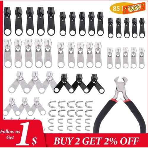 Metal Zip Heads #3 #5 #8 zip Sliders Head Accessories Tool Zipper Lightning Repair Kits Zipper Pull for Zipper Slider Sewing Kit