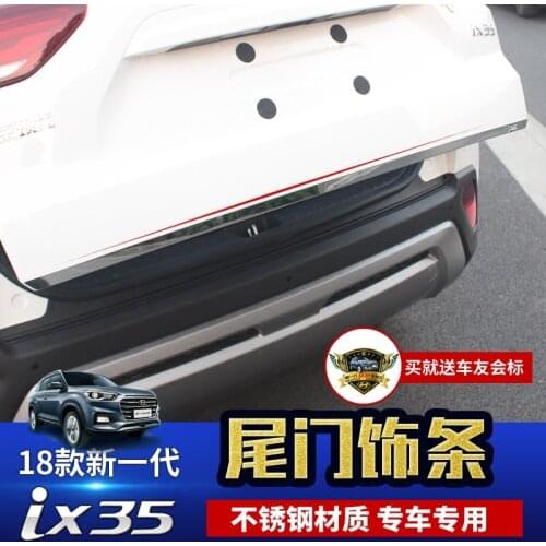 Tailgate Rear Door Bottom Cover Molding Trim Stainless Steel back door trim car Accessories for Hyundai IX35 2018 Car-styling