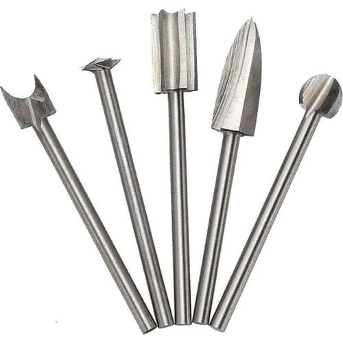 New 5PCS Electric Root Carving Grinding Head,Wood Carving and Engraving Drill Bits Milling Root Cutter Carving Tools (3X6Cm)