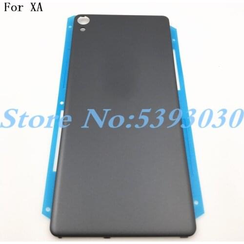 Original For SONY Xperia XA F3111 F3113 F3115 housing cover Rear Back Plastic Battery Cover Door Housing With Logo