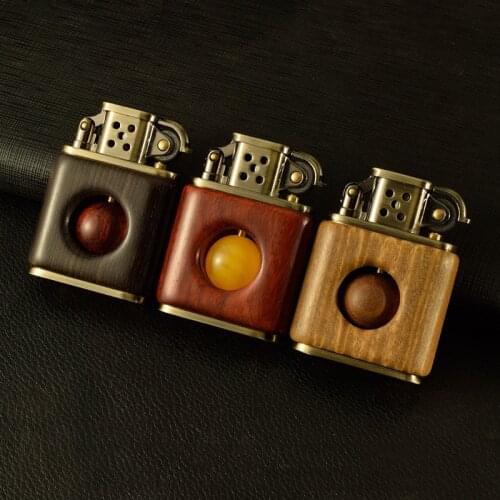 ORIGINAL Zorro Sandalwood shell copper insert lighter metal windproof kerosene lighter mens smoking gift