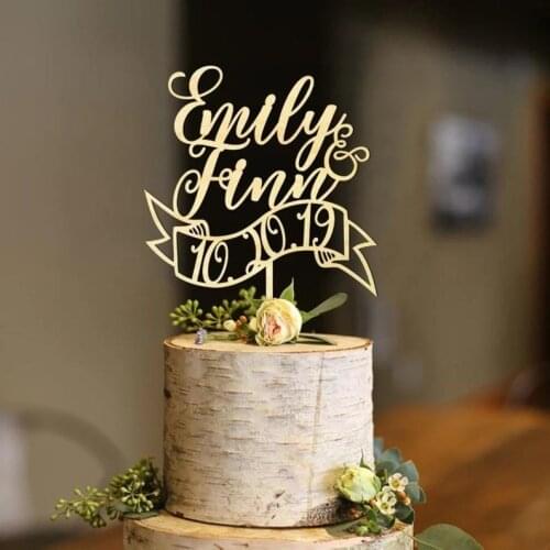 Personalized name, bridal shower, gold cake topper, Wedding cake topper, custom cake topper, initials topper, calligraphy topper