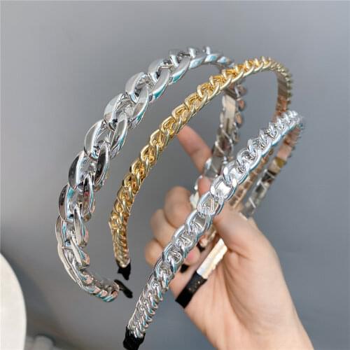 Metal Chain Hairbands For Women Hair Accessories Pearl Headband for Girls Crown Flower Headbands Head Wrap