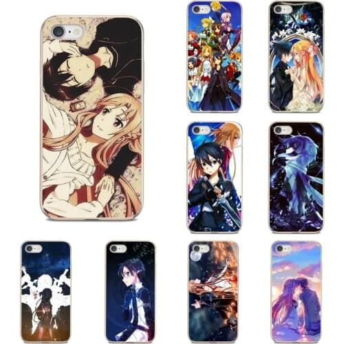 For HTC U11 U12 One M7 M8 M9 M10 A9 X9 E9 Plus Desire 530 626 628 630 816 820 Transparent TPU Shell Cover Sword Art Online Anime