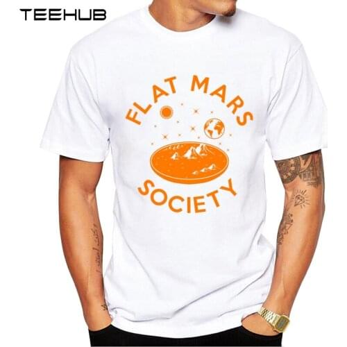 TEEHUB Mens New Fashion Flat mars society Design Short Sleeve T-Shirt Cool Tops Hipster Tee Shirts