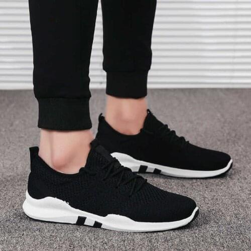 Trend Running Shoes Men Sport Shoes Breathable Mesh Non-slip Lace-up Sneakers Gym Shoes Athletic Shoes Outdoor Walking Jogging