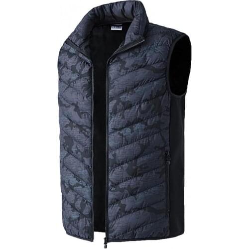 Smart Striped Heating Vest USB Charging Men Women Cotton Jacket Stand Collar Heated Vest Jacket Electric Outdoor Warmer Clothes