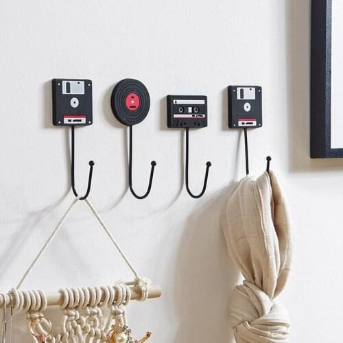 Recording disc glue hook kitchen wall nail-free adhesive hook behind the door wall without strong hanging hook