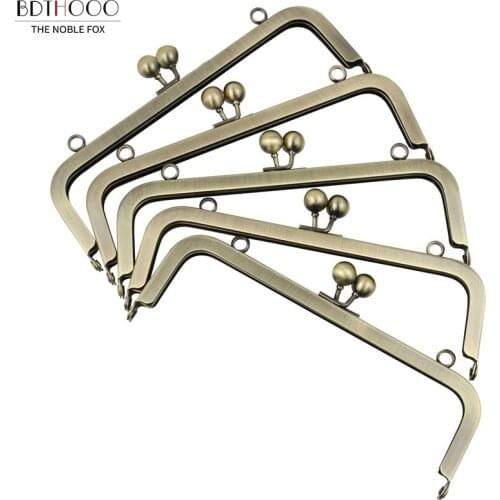 18 cm Copper Non Porous Purse Frame for Bag Women Handle Clutch Frame Metal Kiss Clasp Lock Accessories for Bag
