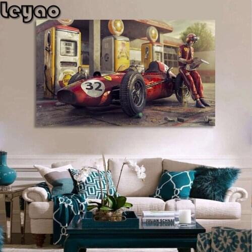 5D,Diamond Embroidery Sale,Vintage Car,Wall Art,Diamond Painting,Full,Drill,Square,Round,Mosaic Big Size Classic Racing Car
