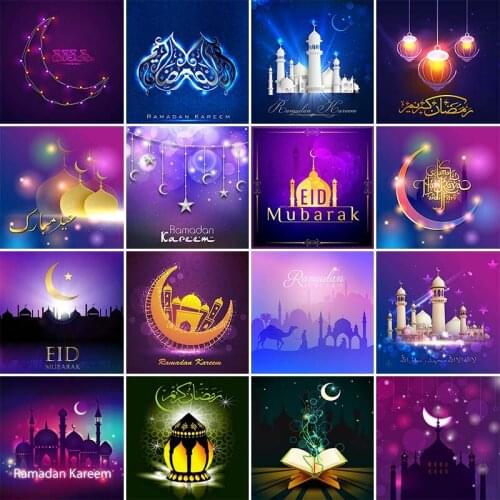 5D DIY Diamond Painting Islam Muslim Moon Icon Diamond Embroidery Cross Stitch Kit Diamond Mosaic Gift Home Decor