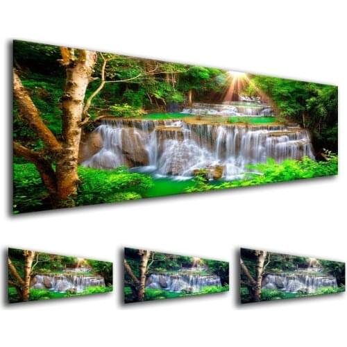 Full square/round diamond embroidery "forest,natural scenery, waterfall" painting diy 5d mosaic picture hobby large size decor