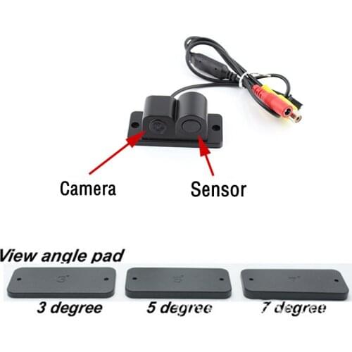 ANSHILONG 170 Degree Viewing Angle HD Waterproof Car Rear View Camera with Radar Parking Sensor 2 in 1