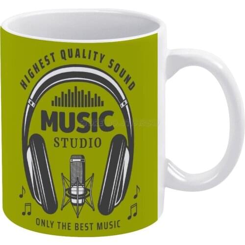 Karaoke Bar Music Club Dj Recording Studio White Mug New Good Quality Print Mug 11 Oz Coffee Cup Music Tumblr Funny Cute Love A