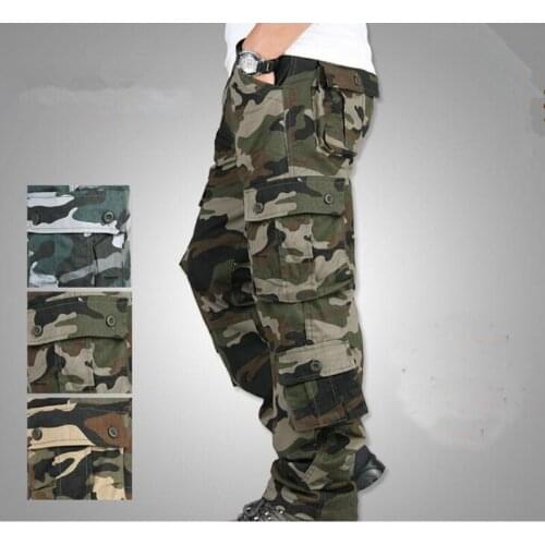 Camouflage Pants Men Casual Camo Cargo Trousers Hip Hop Joggers Streetwear Pantalon Homme Military Tactical Pants