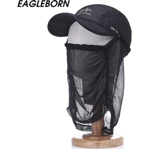 EAGLEBORN 2020 Fashion Sun Baseball Cap Men Women Summer Cap Mesh Fitted Cap Gorras Casquette Trucker Cap For Summer