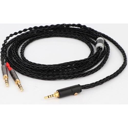 HIFI Silver Plated Headphone Upgrade Cable for Sundara Aventho focal elegia t1 t5p D7200 D600 D7100 MDR-Z7 Headphone DIY