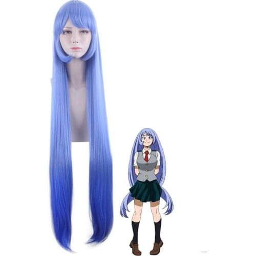 Boku No My Hero Academia Nejire Hado Cosplay Wig Blue 120cm Synthetic Hair Women Halloween Props