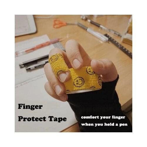 2.5cm*4.6m Student Self-stick Bandage Finger Tape Anti-grinding Protective Finger Writing Hand Bandage Strap Cloth Elastic Tape