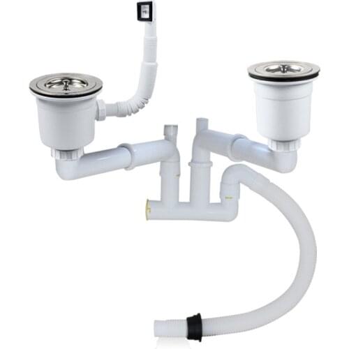 Talea double or single Sink Waste Kit finish sink basin drain strainer with pipe Kitchen sink drainage system Z6037C001