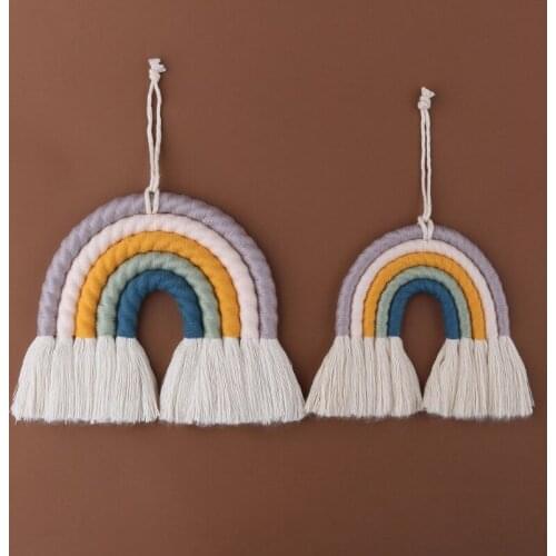 Nordic Rainbow Wall Hanging Decorative Colored for Boho Home Decor, Party Supplies, Baby Shower, Nursey Dorm Room