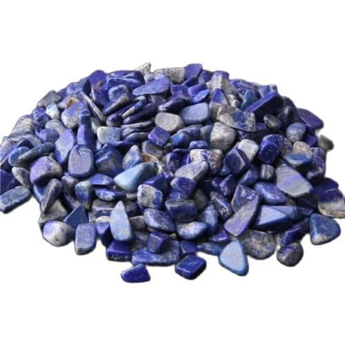 Irregular Natural lapis lazuli Gravel Chip Blue Energy Tumbled Loose Stone DIY Jewelry Home Decor