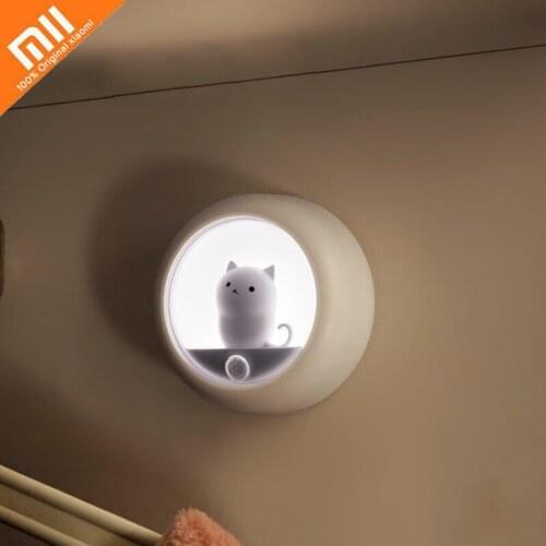 Xiaomi Wildcat Night Light Dual Sensing Mode Body Induction Pet Cat Bedroom Atmosphere LAMP USB Cabinet Wall Hanging Lamp