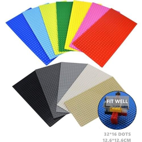 16x32 Classic Base Plates Plastic Bricks Baseplates Suitable City Classic Dimension Building Blocks Construction Toys 16*32 Dots
