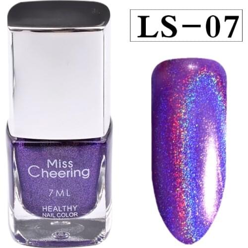 8 Colors Rainbow Mirror Effect Nail Polish Shinning Nail Glitter UV Gel Chrome Pigment Metallic Art Varnish Holographic TSLM2