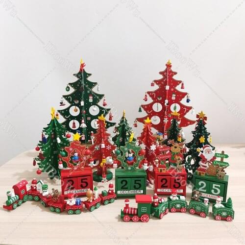 Christmas 4/5/7 Knots Train Music Box Painted Wooden Decorations Kids Craft 2022 New Year Gift Christmas Tree Home Ornaments