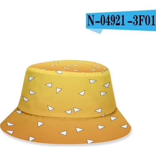 Unisex Demon Slayer Hat Foldable Bucket Fisherman Hat Student Summer Sunscreen Hat Outdoor Cap Men And Woman Can Be Customized